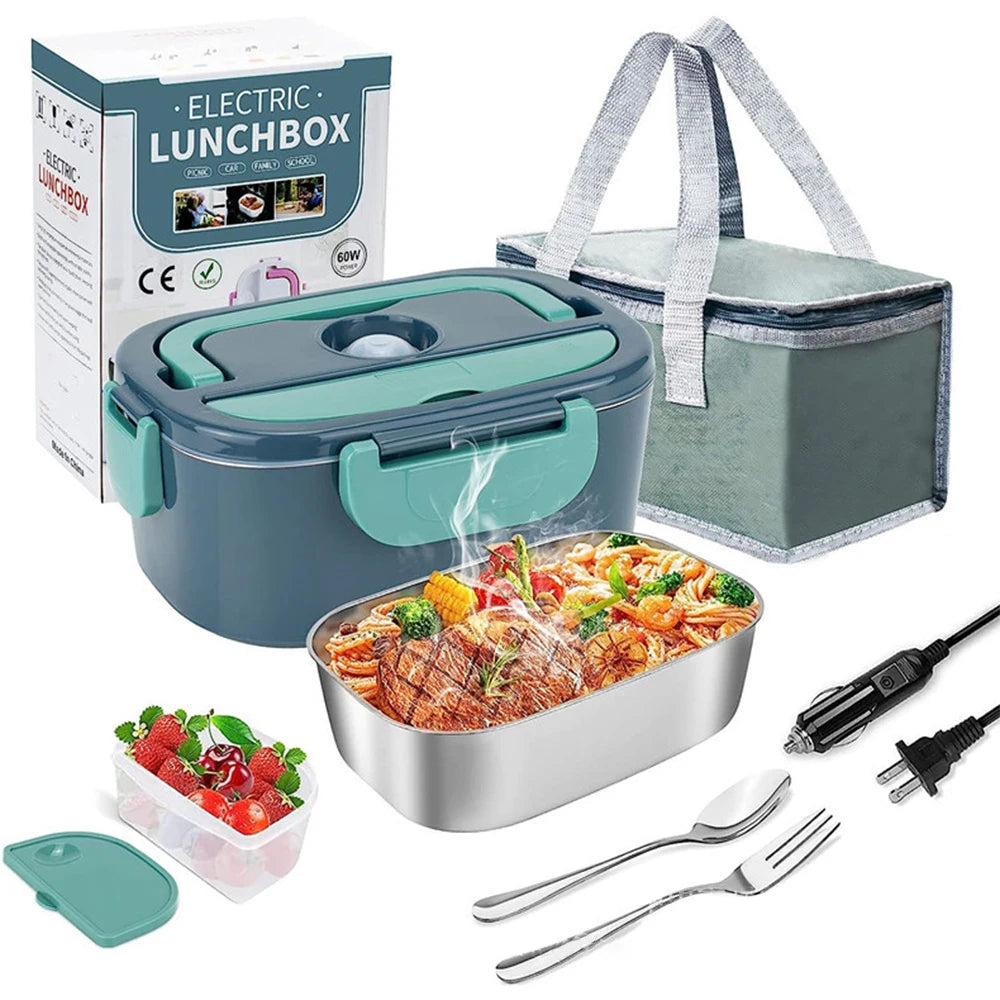 Portable Insulated Heated Lunch Box