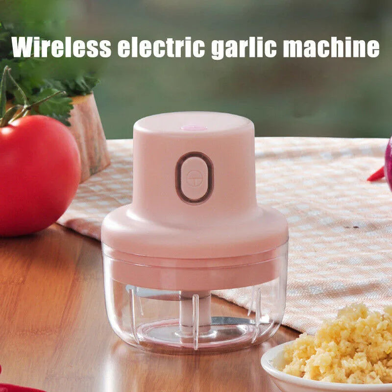Wireless Electric Garlic Crusher Sturdy Vegetable Cutter & Meat Grinder