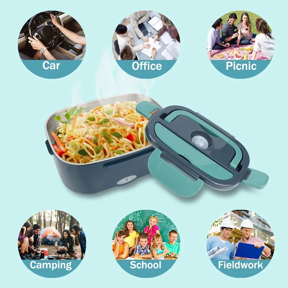 Portable Insulated Heated Lunch Box