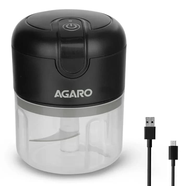 Agaro Elite Rechargeable Mini Electric Chopper | Noir Black
