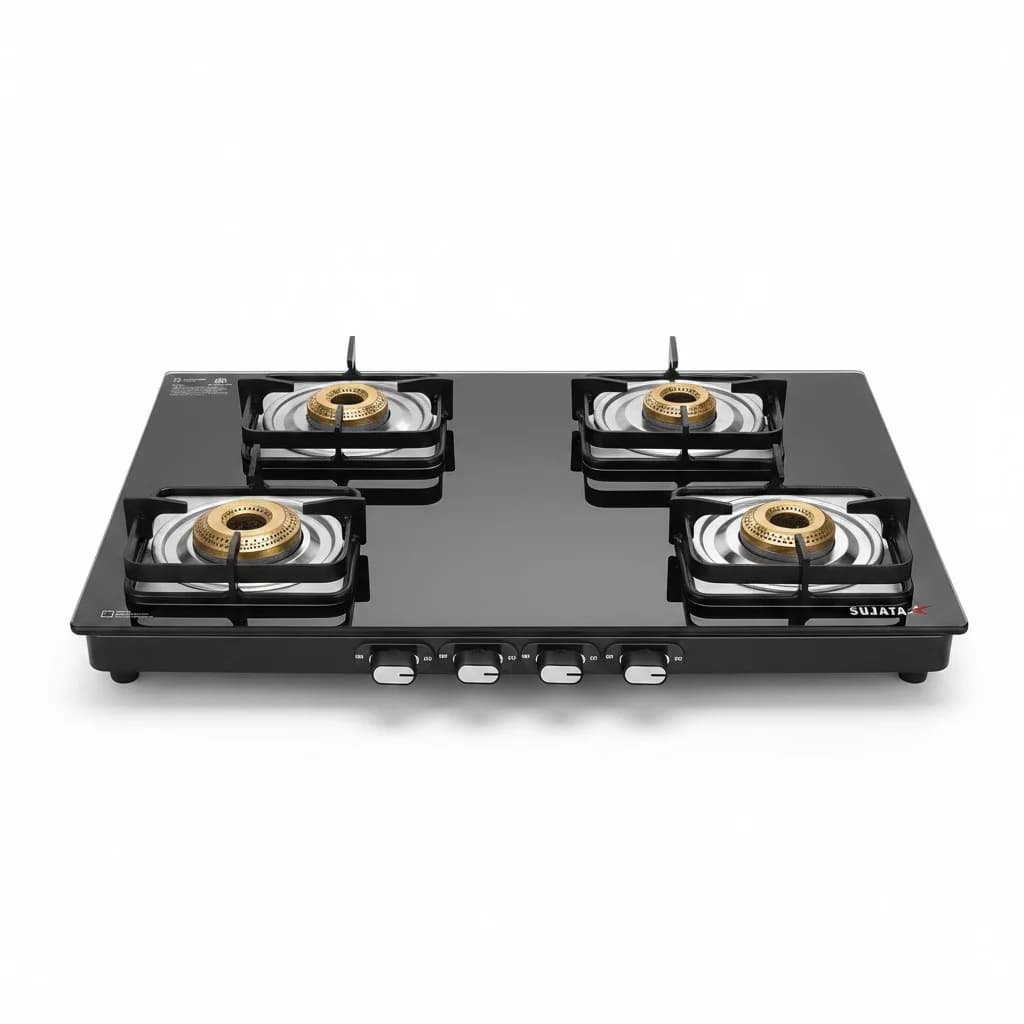 Sujata Classic 4-burner manual ignition gas stove hero shot