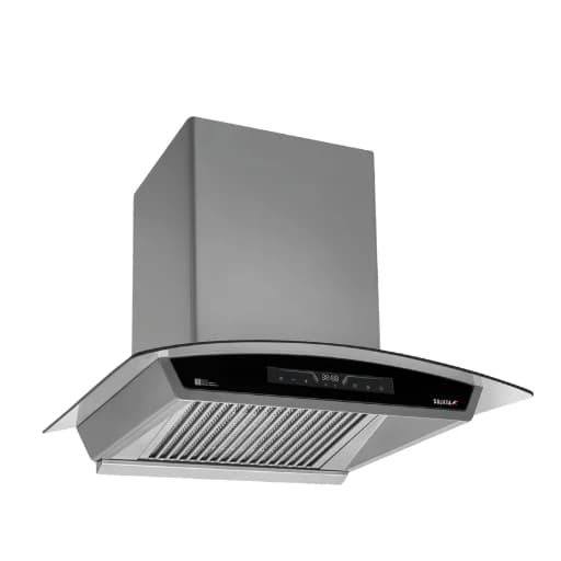 Sujata Quartz BLDC 75cm grey chimney hero exhibition shot