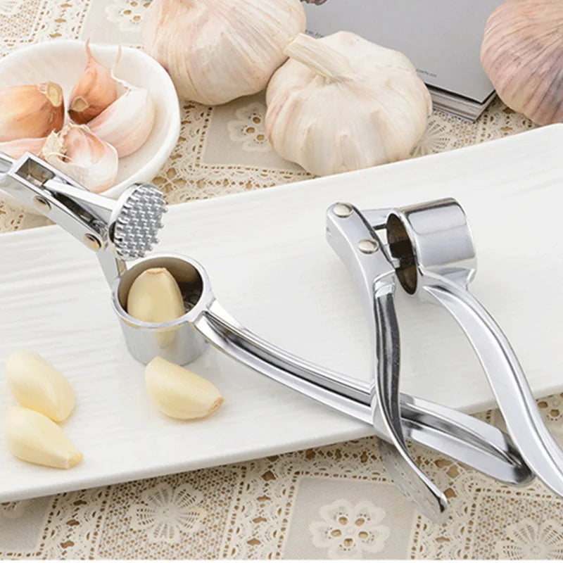 Stainless Steel Garlic Press: Manual Crusher and Mincer