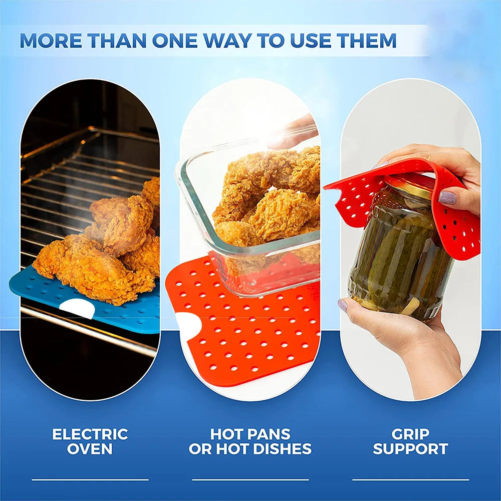 2pcs Nonstick Reusable Pads for Oven and Air Fryer