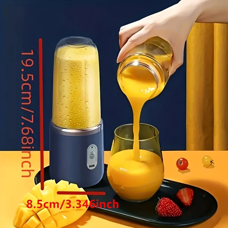 Portable USB Fruit Mixer: Double Cup Juicer Blender
